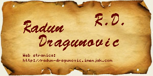 Radun Dragunović vizit kartica